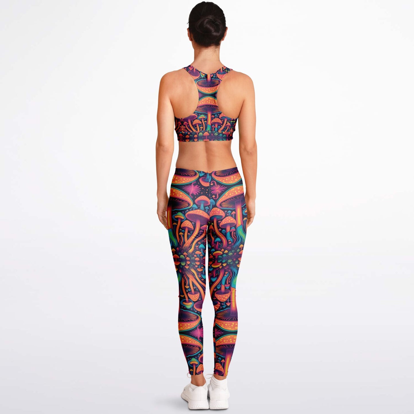 Magic Mushroom Padded Sports Bra & Leggings - All Over Print (AOP) Active & Fitness Wear