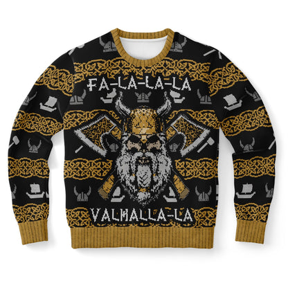 Viking Valhalla Sweatshirt – Norse Gods & Runes Design, Nordic Warrior Jumper, Mythology Gift