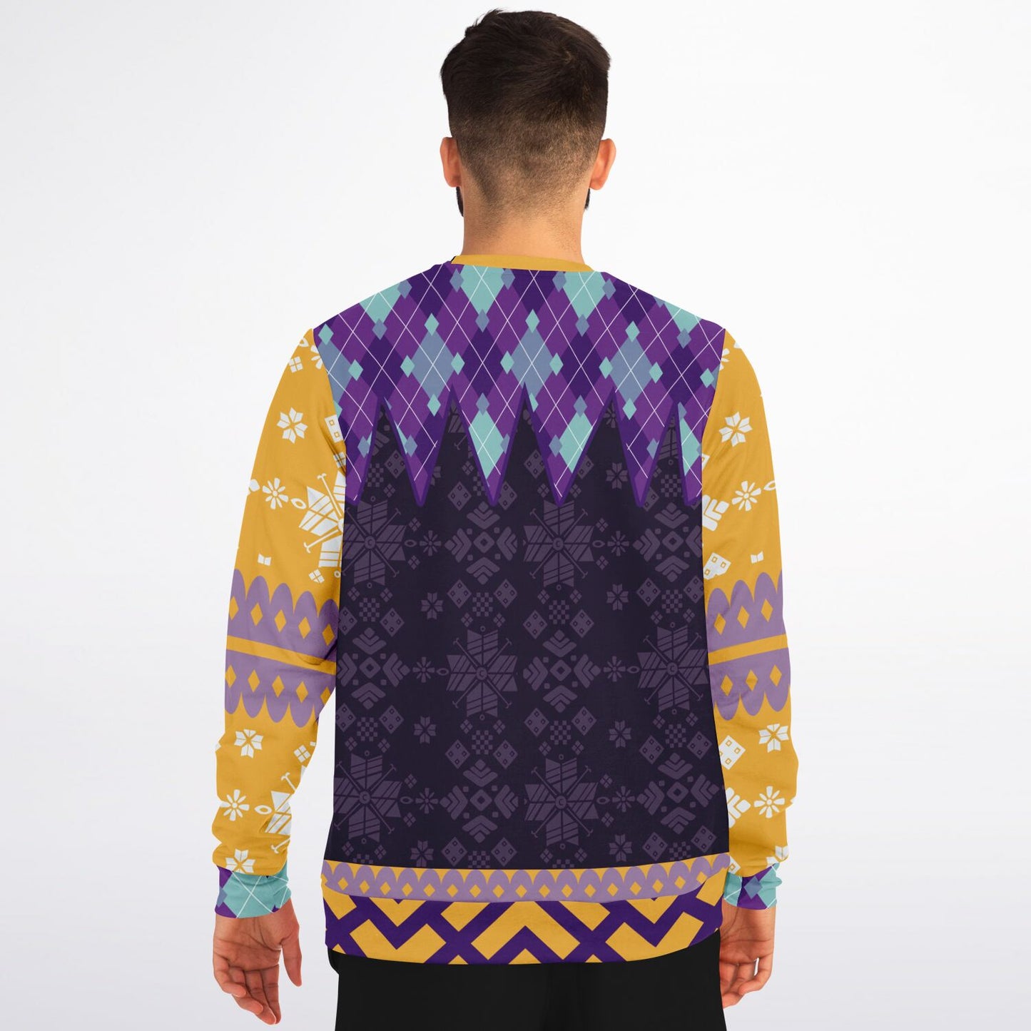 Spiritual Crystal Ball Sweatshirt – Mystical Aesthetic Jumper with Purple Hands, Celestial Snowflakes & Funny Quote