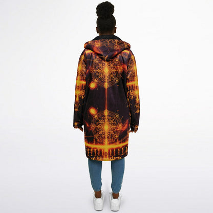 Ethereal Light Being Zipper Cloak – Spiritual Streetwear Hoodie by Soul System | Mystical Mindfulness Cloak