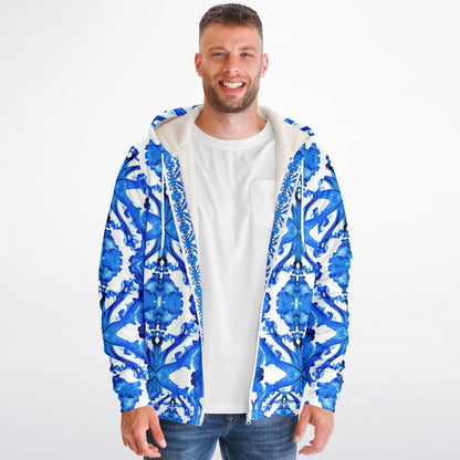 Cymatic Ocean Microfleece Zip Hoodie – Cozy, Warm & Stylish All-Over Print Jacket