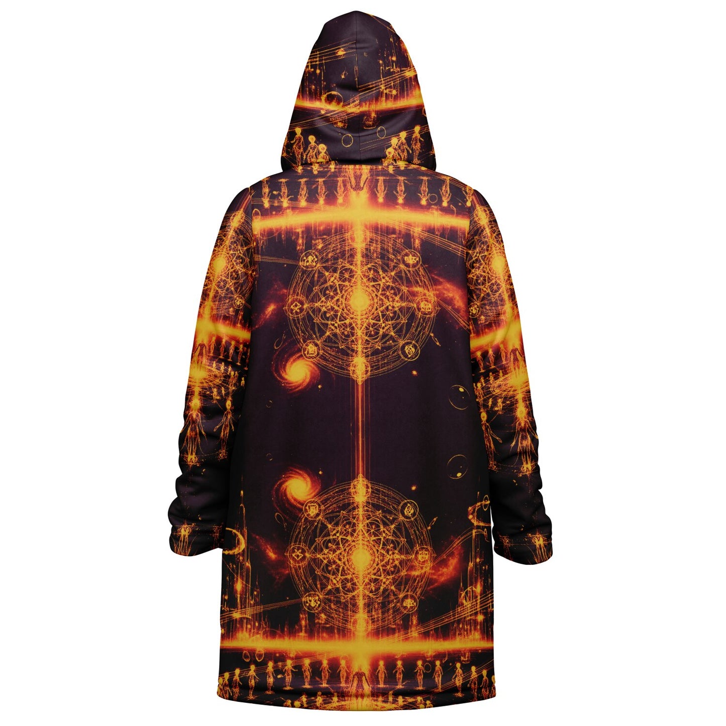 Ethereal Light Being Zipper Cloak – Spiritual Streetwear Hoodie by Soul System | Mystical Mindfulness Cloak