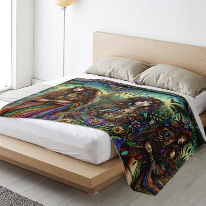 Trinity Goddess Ultra-Soft Premium Microfleece Blanket – Spiritual All-Over Print Throw
