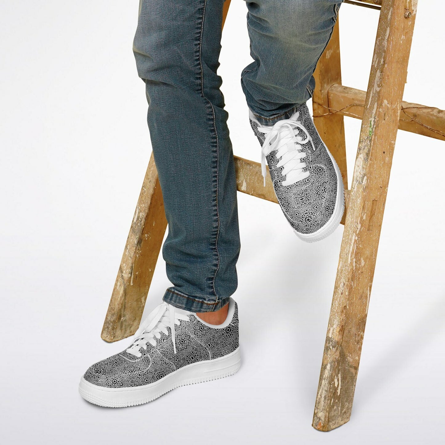 Geometric Grey Core Low Shoes – Unisex Grey-White Sneakers | Minimalist Design | Everyday Streetwear Essentials