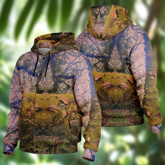 Birch Tree PolyPore Mushroom Heavyweight Hooded Baseball Jacket – Unisex AOP | Custom All-Over Print Jacket  Embrace nature-inspired fashion