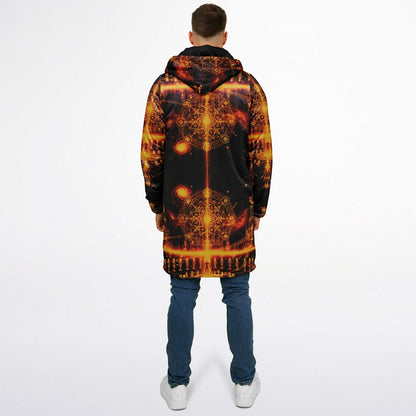 Ethereal Light Being Zipper Cloak – Spiritual Streetwear Hoodie by Soul System | Mystical Mindfulness Cloak