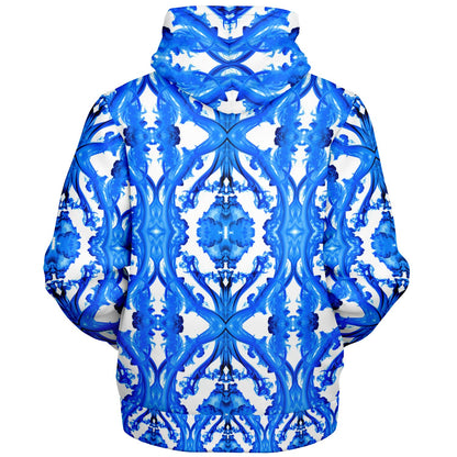 Cymatic Ocean Microfleece Zip Hoodie – Cozy, Warm & Stylish All-Over Print Jacket