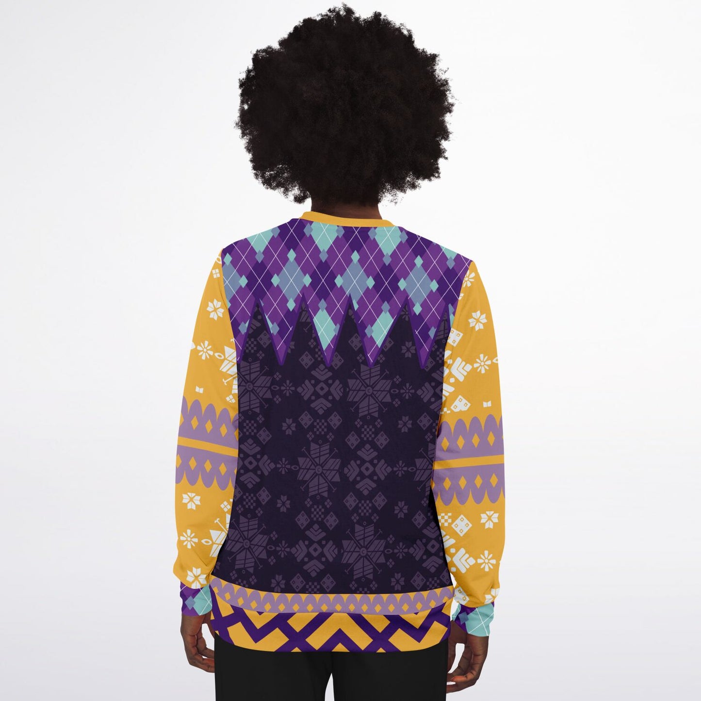 Spiritual Crystal Ball Sweatshirt – Mystical Aesthetic Jumper with Purple Hands, Celestial Snowflakes & Funny Quote