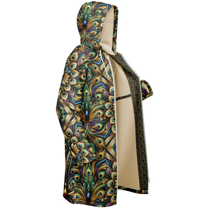 Royal Peacock Pattern, Comfy Zipper Cloak - AOP