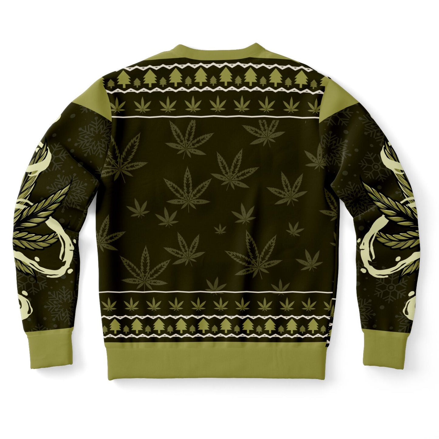 Funny Cannabis Christmas Sweatshirt – “Merrijuana” Weed Santa Jumper, Stoner Holiday Gift Idea
