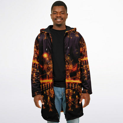 Ethereal Light Being Zipper Cloak – Spiritual Streetwear Hoodie by Soul System | Mystical Mindfulness Cloak