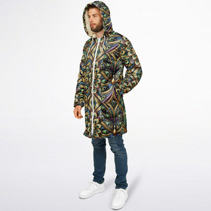 Royal Peacock Pattern, Comfy Zipper Cloak - AOP