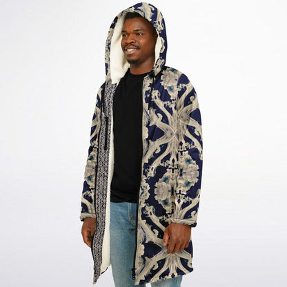 Clear Smoke Cymatic Zip Cloak – Sleek, Futuristic & Ultra-Cozy Longline Jacket