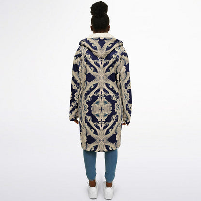 Clear Smoke Cymatic Zip Cloak – Sleek, Futuristic & Ultra-Cozy Longline Jacket