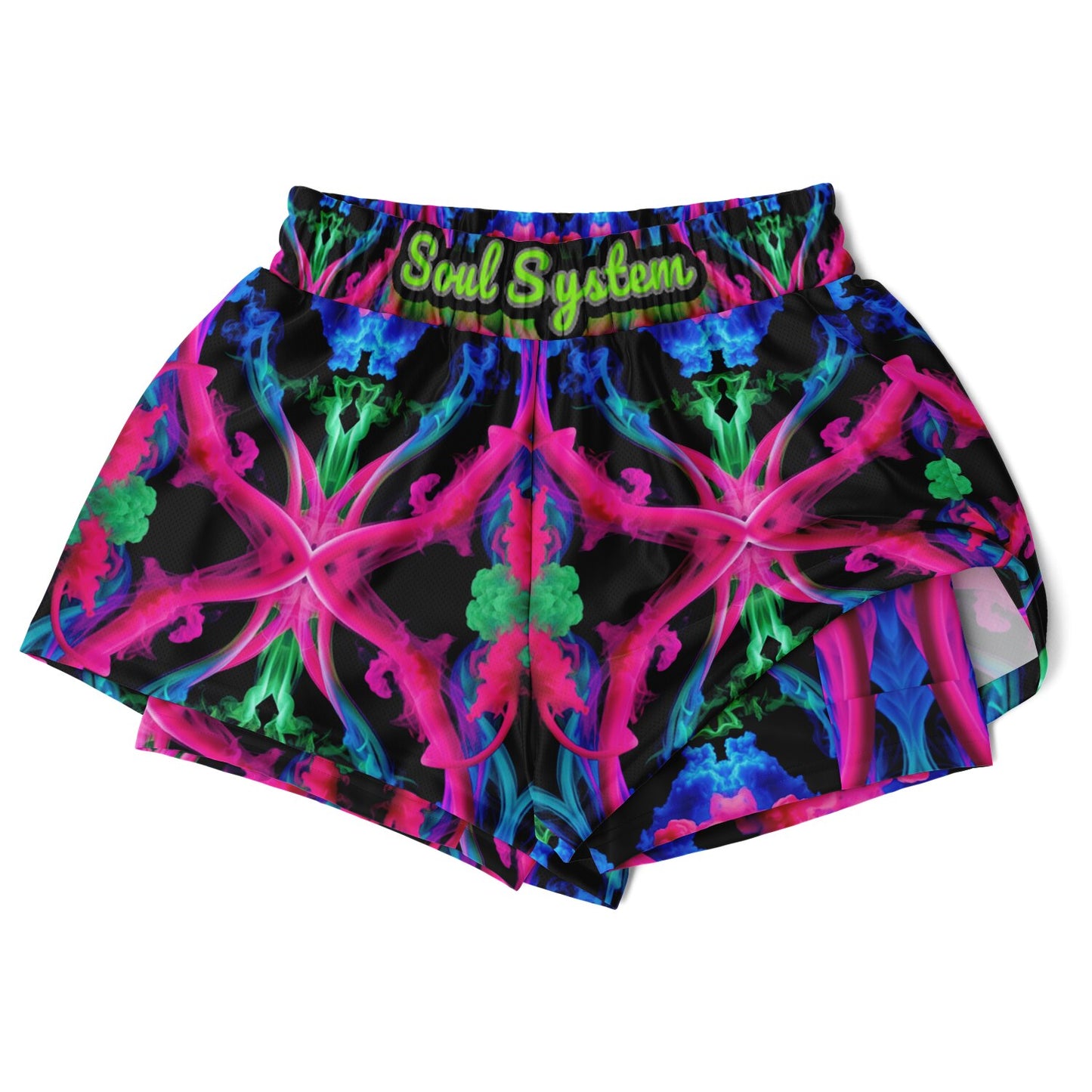 Soul System Neon Cymatic 2-in-1 Shorts – Breathable, Comfortable & Bold Activewear for Your Best Performance