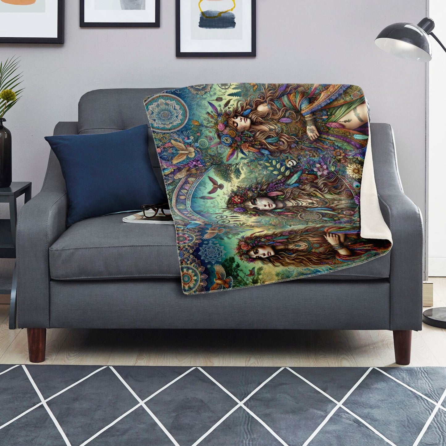 Trinity Goddess Ultra-Soft Premium Microfleece Blanket – Spiritual All-Over Print Throw