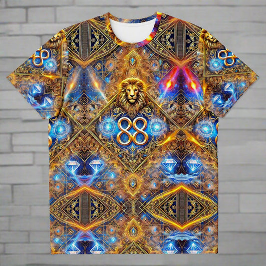 88 Lions Gate Portal Unisex Essential Tee: Golden Abundance